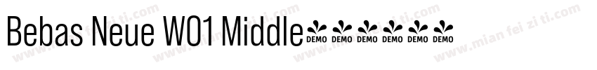 Bebas Neue W01 Middle字体转换